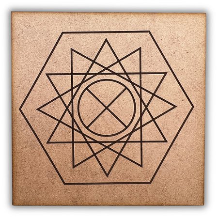 Gráfico Radiestesia MDF 3mm 20x20cm - 028 - Programador Físico - CRU