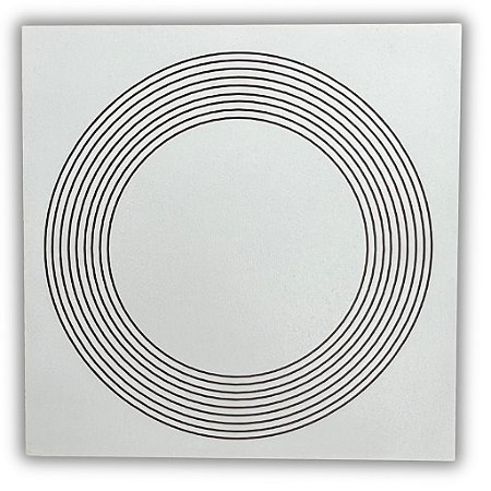 Gráfico Radiestesia MDF 3mm 20x20cm - 031 - Nove Circulos - BRANCO