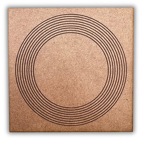 Gráfico Radiestesia MDF 3mm 20x20cm - 031 - Nove Circulos - CRU