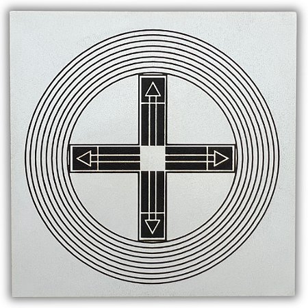 Gráfico Radiestesia MDF 3mm 20x20cm - 032 - Cruz Cósmica - BRANCO
