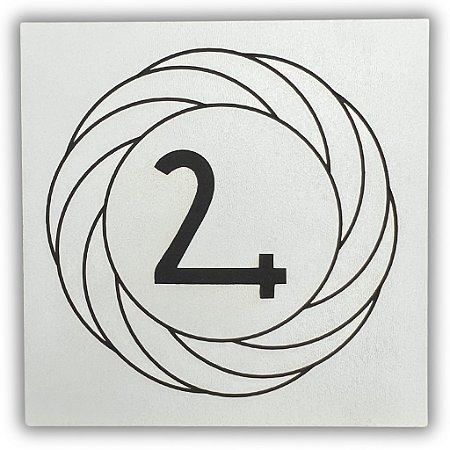 Gráfico Radiestesia MDF 3mm 20x20cm - 033 - Turbilhão com Júpiter - BRANCO