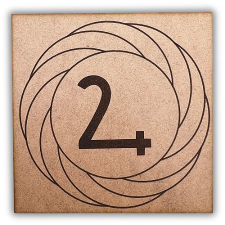 Gráfico Radiestesia MDF 3mm 20x20cm - 033 - Turbilhão com Júpiter - CRU