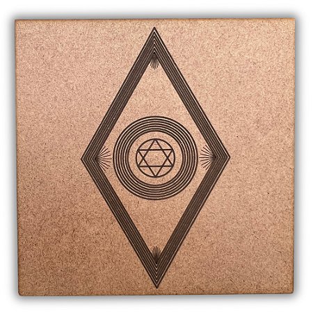 Gráfico Radiestesia MDF 3mm 20x20cm - 034 - Justiça Divina - CRU