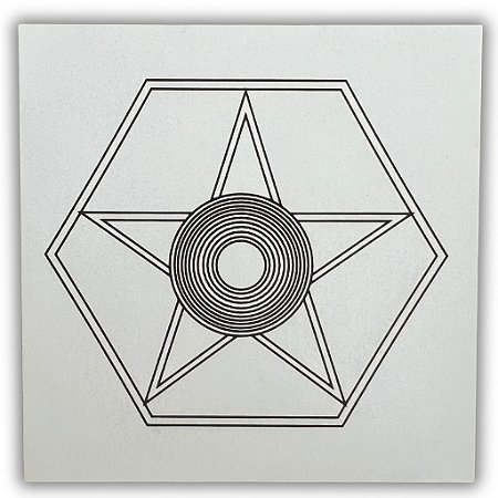 Gráfico Radiestesia MDF 3mm 20x20cm - 037 - Regulador Hormonal - BRANCO