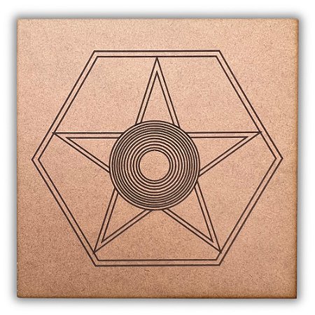 Gráfico Radiestesia MDF 3mm 20x20cm - 037 - Regulador Hormonal - CRU