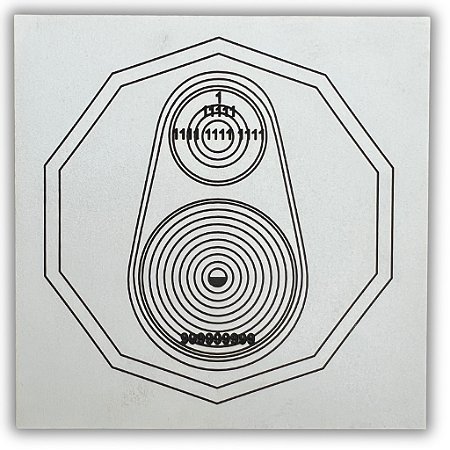 Gráfico Radiestesia MDF 3mm 20x20cm - 038 - Relax Sono a Distancia - BRANCO