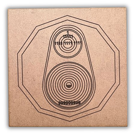 Gráfico Radiestesia MDF 3mm 20x20cm - 038 - Relax Sono a Distancia - CRU