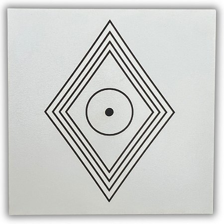 Gráfico Radiestesia MDF 3mm 20x20cm - 040 - Losango Solar - BRANCO