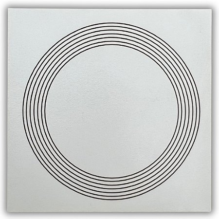 Gráfico Radiestesia MDF 3mm 20x20cm - 041 - Sete Circulos - BRANCO