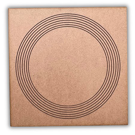 Gráfico Radiestesia MDF 3mm 20x20cm - 041 - Sete Circulos - CRU