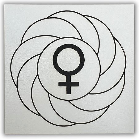 Gráfico Radiestesia MDF 3mm 20x20cm - 042 - Turbilhão com Vênus - BRANCO