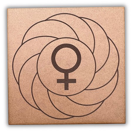 Gráfico Radiestesia MDF 3mm 20x20cm - 042 - Turbilhão com Vênus - CRU