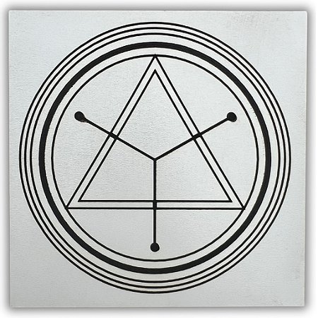 Gráfico Radiestesia MDF 3mm 20x20cm - 043 - Dinamizador de Fígado - BRANCO