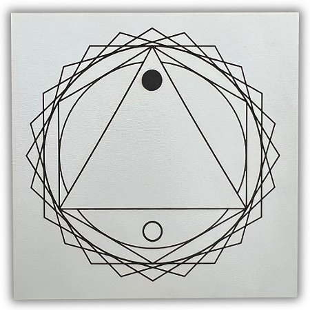 Gráfico Radiestesia MDF 3mm 20x20cm - 045 - Antidepressor 2 - BRANCO