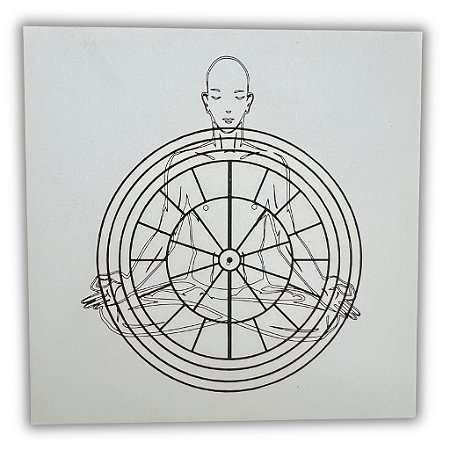 Gráfico Radiestesia MDF 3mm 20x20cm - 052 - Yogue Amplificador - BRANCO