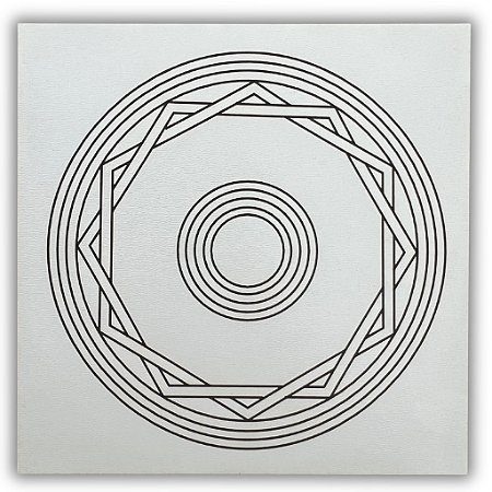 Gráfico Radiestesia MDF 3mm 20x20cm - 053 - Amplificador Energizador - BRANCO