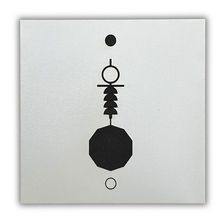 Gráfico Radiestesia MDF 3mm 20x20cm - 054 - Cruz Ansata - BRANCO