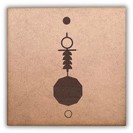 Gráfico Radiestesia MDF 3mm 20x20cm - 054 - Cruz Ansata - CRU