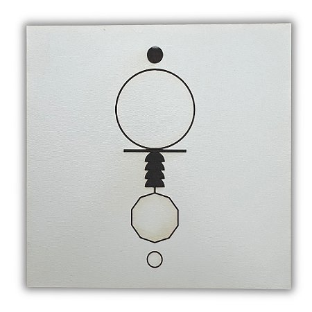 Gráfico Radiestesia MDF 3mm 20x20cm - 055 - Cruz Ansata 2 - BRANCO