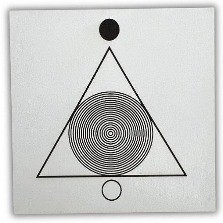 Gráfico Radiestesia MDF 3mm 20x20cm - 058 - Triangulo Divino - BRANCO
