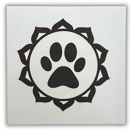 Gráfico Radiestesia MDF 3mm 20x20cm - 060 - Chakra Braquial - BRANCO