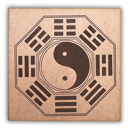 Gráfico Radiestesia MDF 3mm 20x20cm - 061 - Baguá - CRU