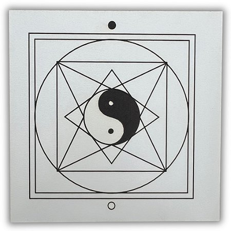 Gráfico Radiestesia MDF 3mm 20x20cm - 062 - Pirâmide Tao - BRANCO