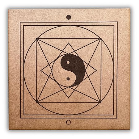 Gráfico Radiestesia MDF 3mm 20x20cm - 062 - Pirâmide Tao - CRU