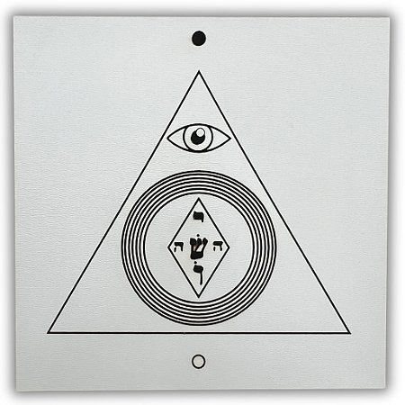 Gráfico Radiestesia MDF 3mm 20x20cm - 063 - Olho de Deus - BRANCO