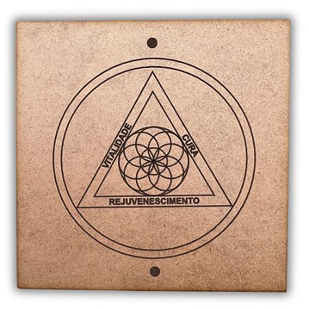 Gráfico Radiestesia MDF 3mm 20x20cm - 065 - Revitalizador dos Chakras - CRU