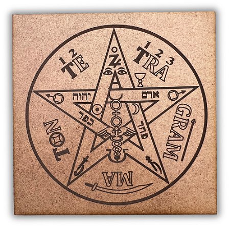 Gráfico Radiestesia MDF 3mm 20x20cm - 066 - Tetragramaton - CRU