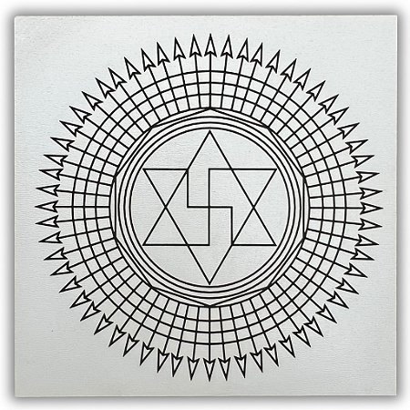 Gráfico Radiestesia MDF 3mm 20x20cm - 068 - Queima de Karma - BRANCO