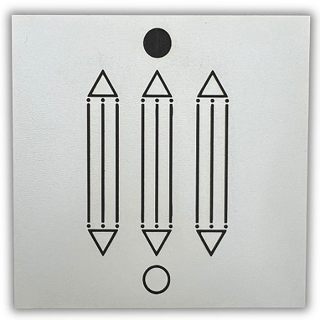 Gráfico Radiestesia MDF 3mm 20x20cm - 070 - Luxor - BRANCO