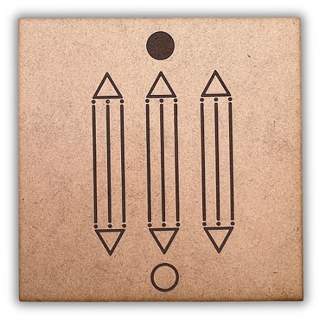 Gráfico Radiestesia MDF 3mm 20x20cm - 070 - Luxor - CRU