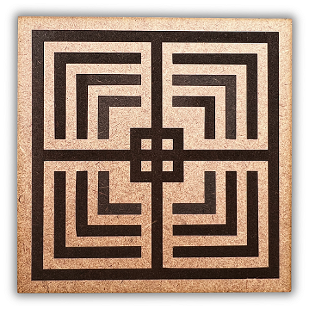 Gráfico Radiestesia MDF 3mm 20x20cm - 074 - Mesa de Amiens - CRU