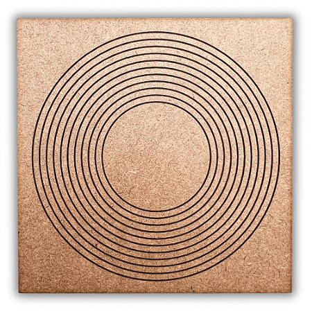 Gráfico Radiestesia MDF 3mm 20x20cm - 075 - Onze Círculos - CRU