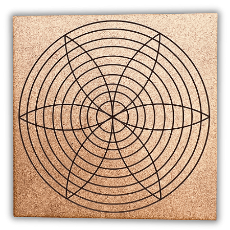 Gráfico Radiestesia MDF 3mm 20x20cm - 076 - Harmonia 2 - CRU