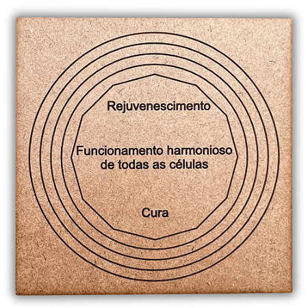 Gráfico Radiestesia MDF 3mm 20x20cm - 078 - Rejuvenescedor - CRU