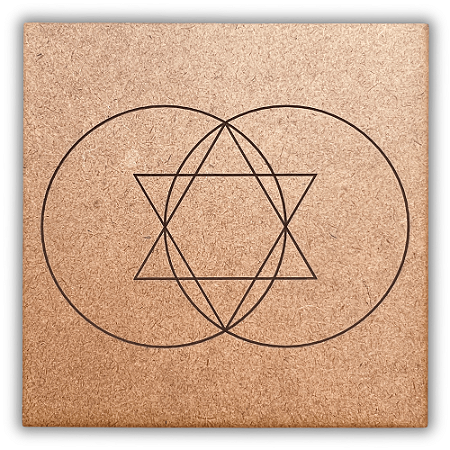 Gráfico Radiestesia MDF 3mm 20x20cm - 085 - Vesica Psics - CRU