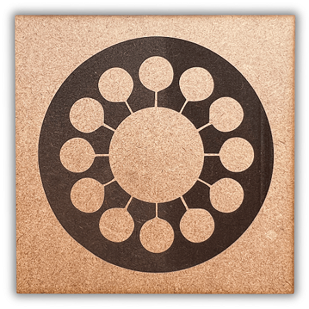 Gráfico Radiestesia MDF 3mm 20x20cm - 088 - Magnetron - CRU