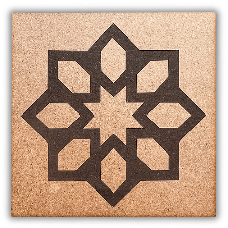 Gráfico Radiestesia MDF 3mm 20x20cm - 089 - Quadrata - CRU