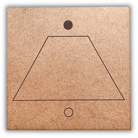 Gráfico Radiestesia MDF 3mm 20x20cm - 090 - Piramide Quefrem - CRU