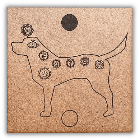 Gráfico Radiestesia MDF 3mm 20x20cm - 095 - Chakra Cachorro - CRU