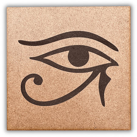Gráfico Radiestesia MDF 3mm 20x20cm - 097 - Olho de Horus - CRU