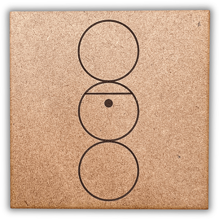 Gráfico Radiestesia MDF 3mm 20x20cm - 101 - Tri Circulos - CRU