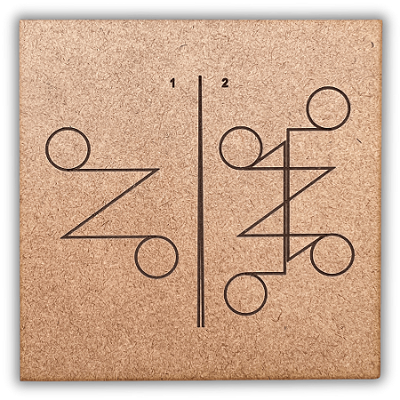 Gráfico Radiestesia MDF 3mm 20x20cm - 105 - Anti Gripe - CRU