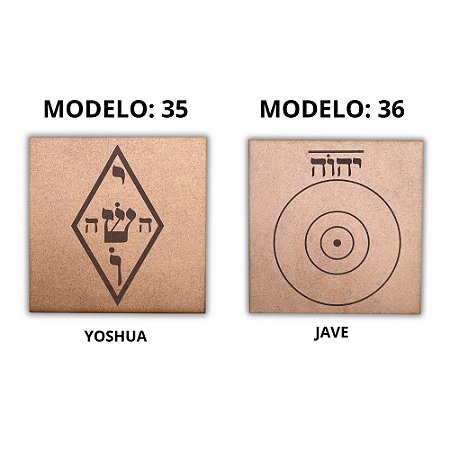 Kit 2 Gráficos MDF CRU 3mm 20x20 Radiestesia Modelos 35 e 36 (Yoshua e Jave)