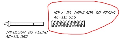 Mola do Impulsor do Fecho Espingarda Boito A680  A681