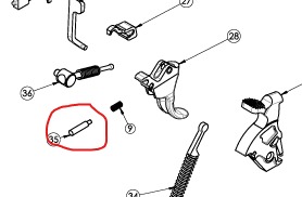 Pino da Mola impulsor do tambor revolver Taurus todos os modelos taurus