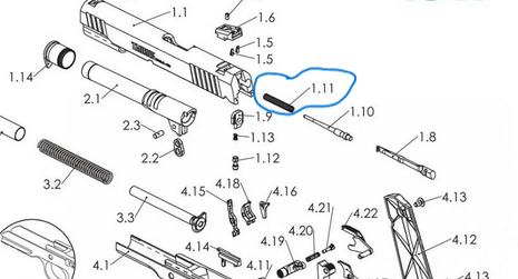 MOLA RETRATORA PERCUSSOR PT TAURUS 1911